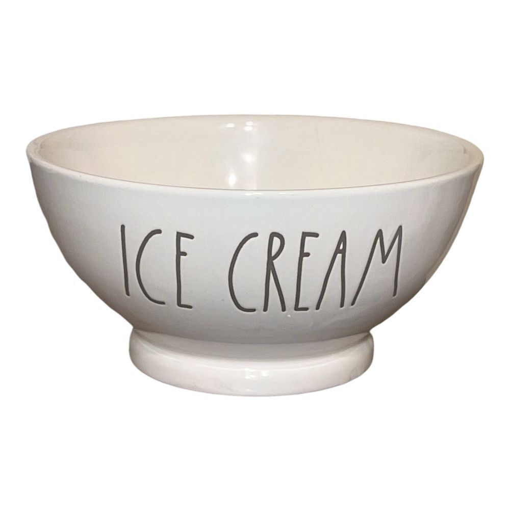 Rae Dunn Farmhouse Ceramic Ice Cream Bowl, 6 Inch